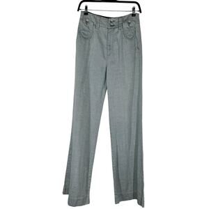 Nolita De Nimes Wide Leg High Waisted Linen Blend Size 28 Light Wash Sailor